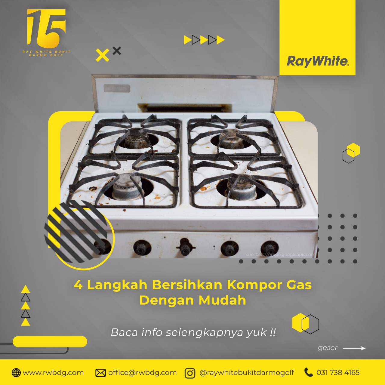 4 Langkah Bersihkan Kompor Gas Dengan Mudah