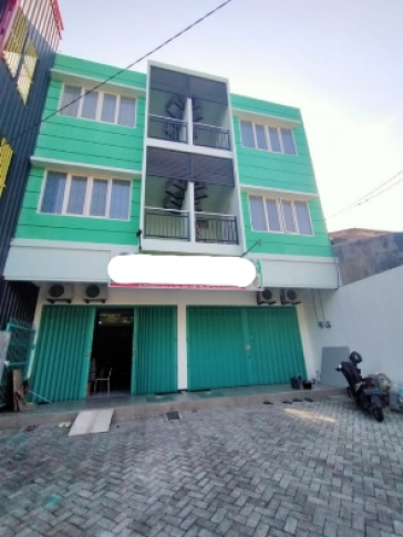 801. Dijual 2 ruko jejer bangunan baru murah 4 lantai, di Rungkut Asri