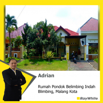 Dijual rumah jalan kembar dalam Pondok Blimbing Indah, Araya Malang