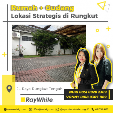 Rumah sekaligus Gudang buat usaha dengan lokasi strategis di Surabaya.
